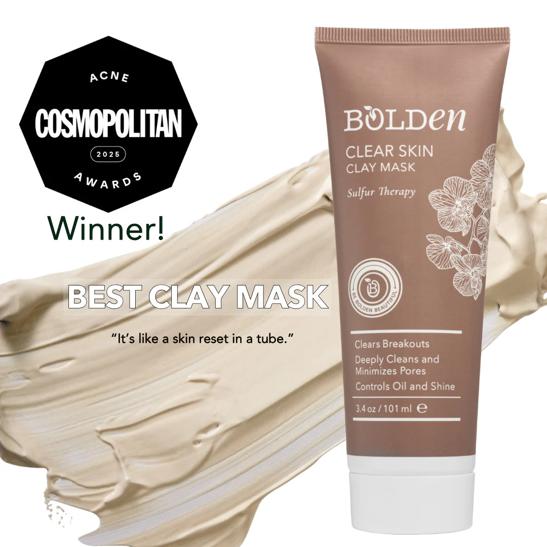 Bolden Clay Mask | Sulfur & Willow Bark Acne Treatment for Clear Skin | The Bolden Company