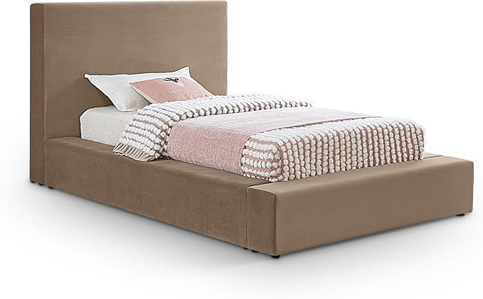 Meridian Furniture DorianTaupe-T Dorian Collection Modern | Contemporary Twin Bed with Ultra Luxe... | Amazon (US)