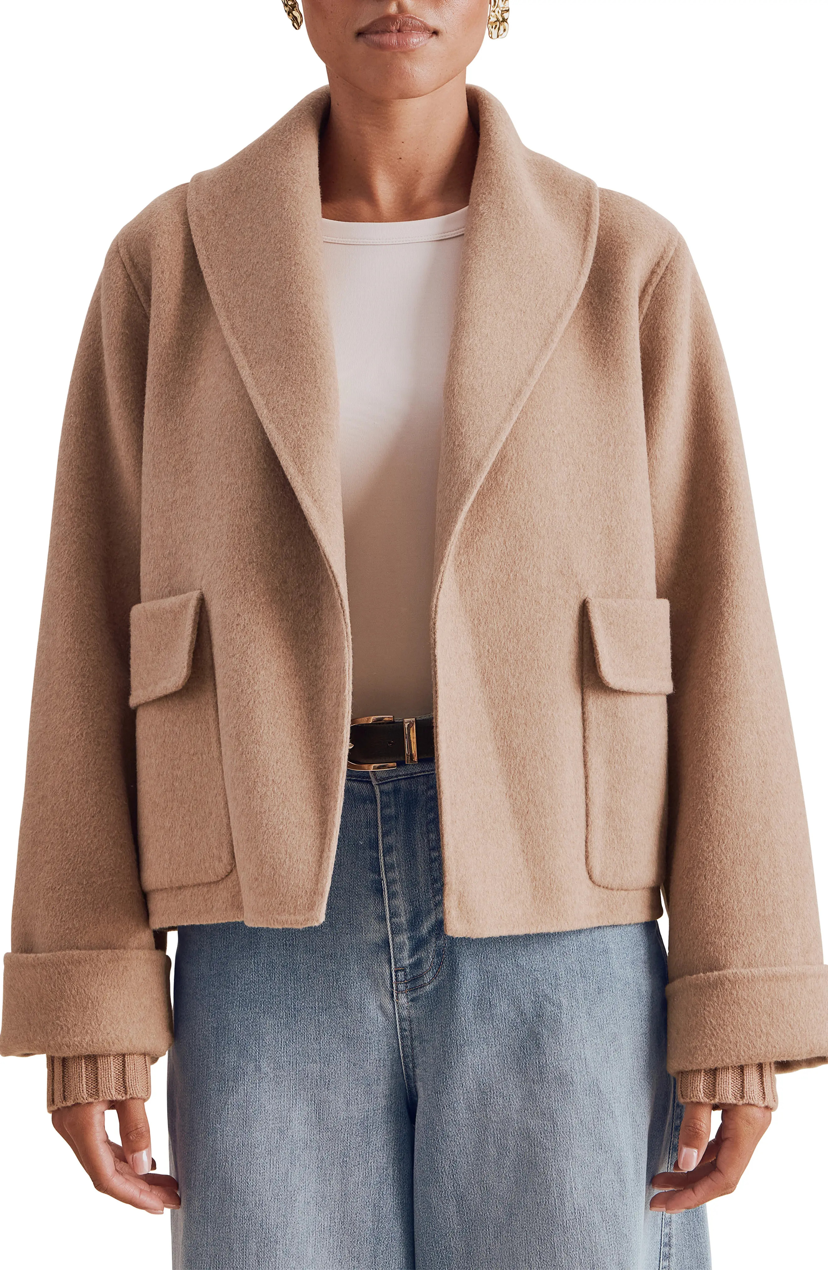 Splendid x @cellajaneblog Crop Icon Coat (Women) | Nordstrom | Nordstrom