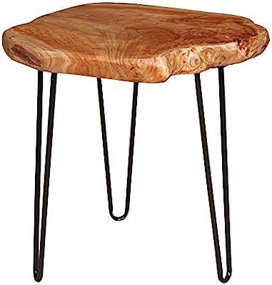NXN-HOME Natural Edge Side Table, Live Edge End Table with 3 Hairpin Legs, Nightstand Plant Stand... | Amazon (US)