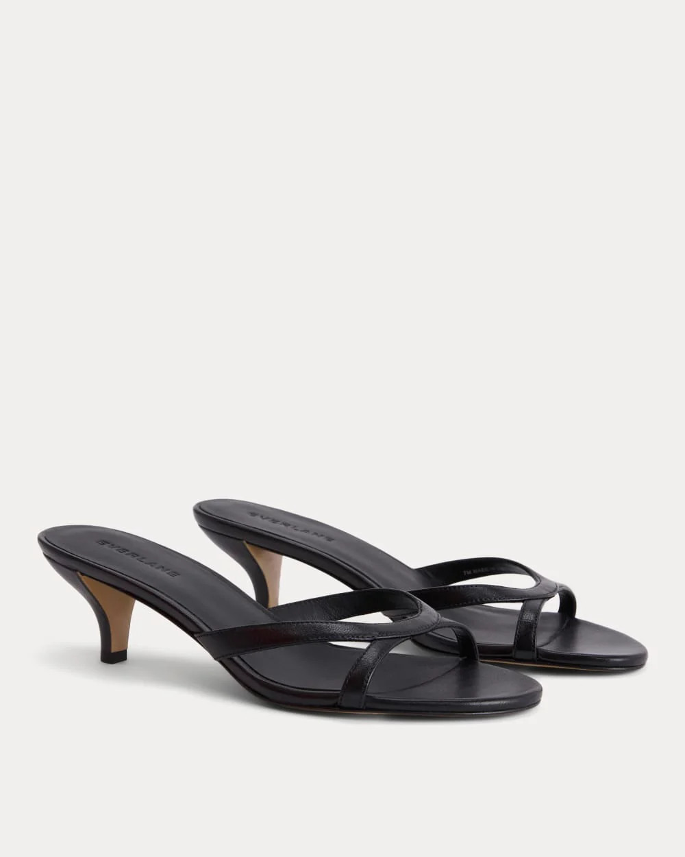 Sculpted Heel Sandal | Black Leather | Everlane