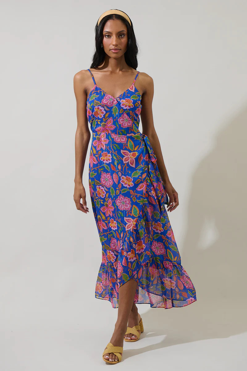 Wendey Floral Zayna Wrap Maxi Dress | Sugarlips