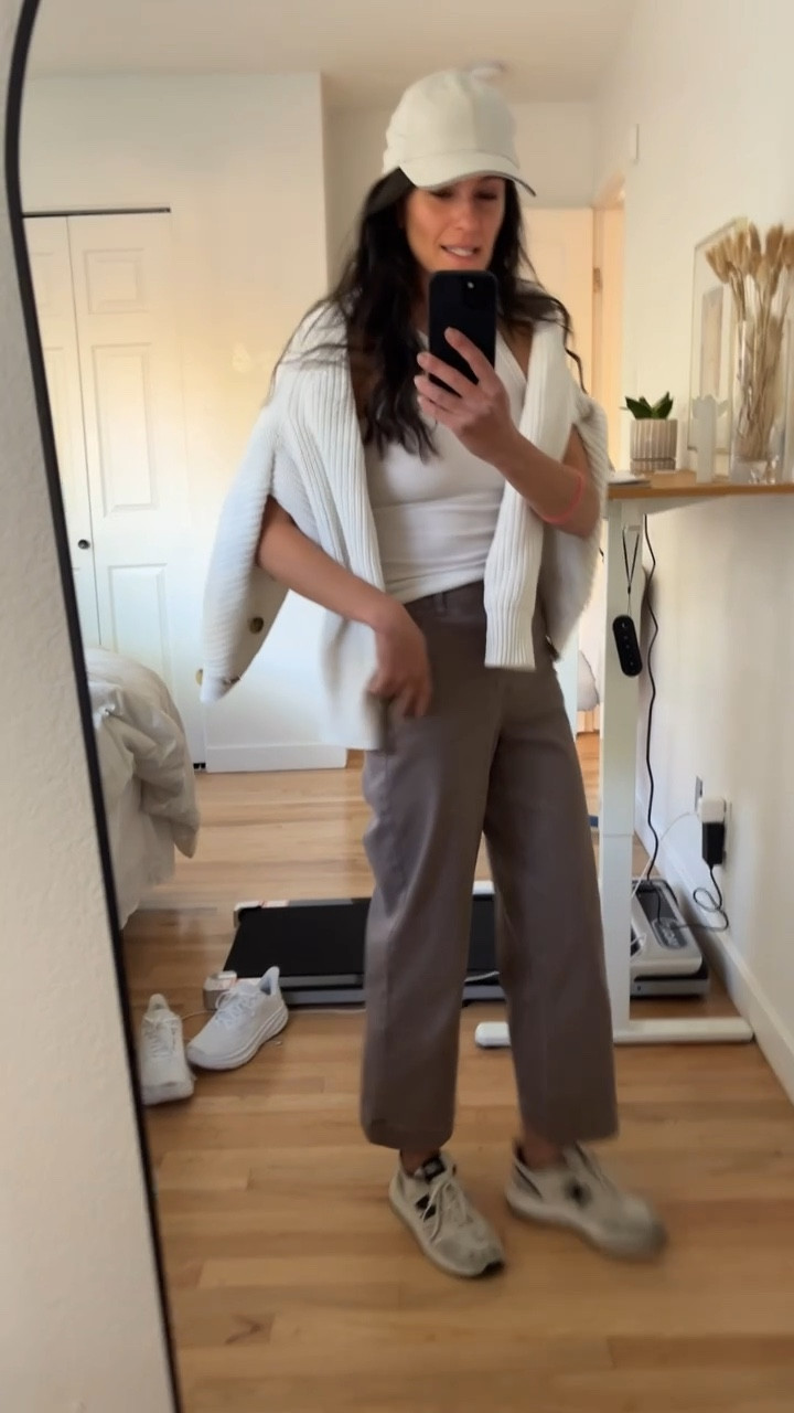 These $39 Spanx pants are my new favorite!! They run small, I’m wearing size S. Also linking another pair of Spanx pants and a striped crew neck I just got on sale!

I have XXS in aerie waffle button down linked (not pictured in this video but wear all the time, runs large). 