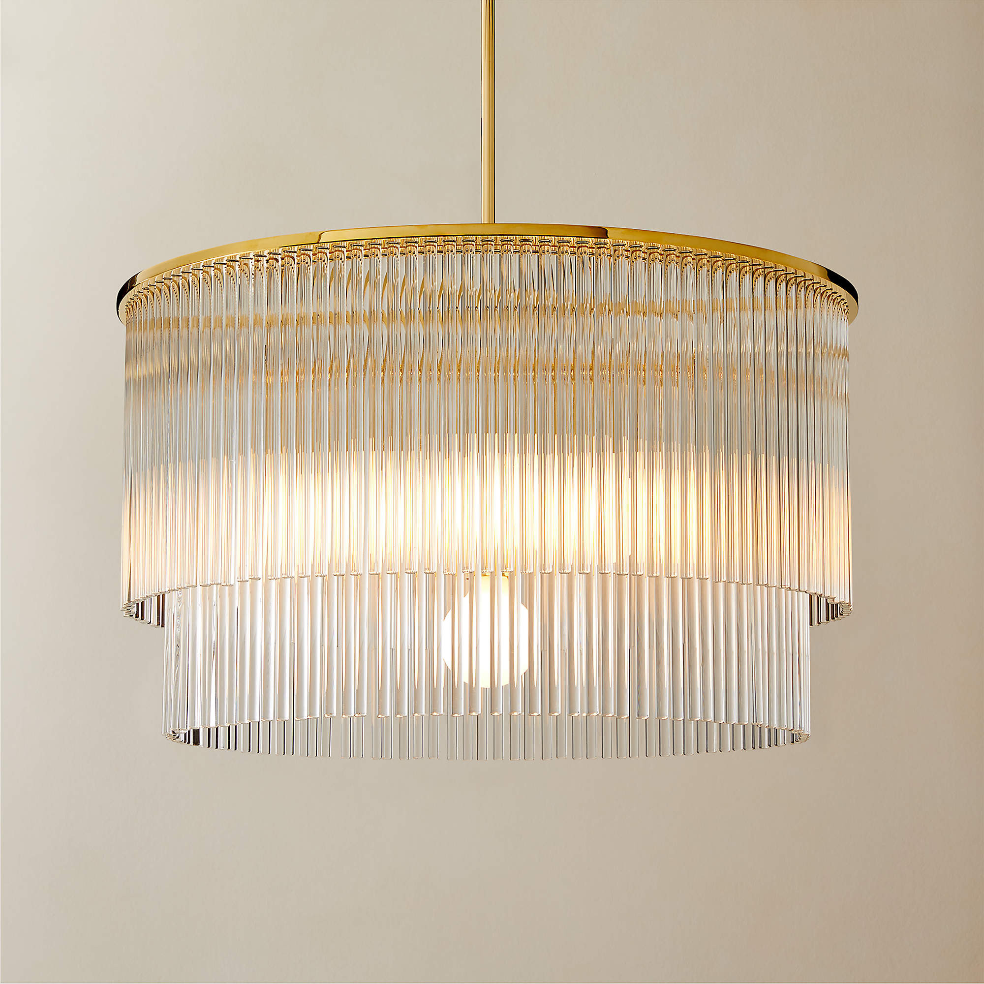 Stellar 2-Tier Round Glass Pendant Light + Reviews | CB2 | CB2