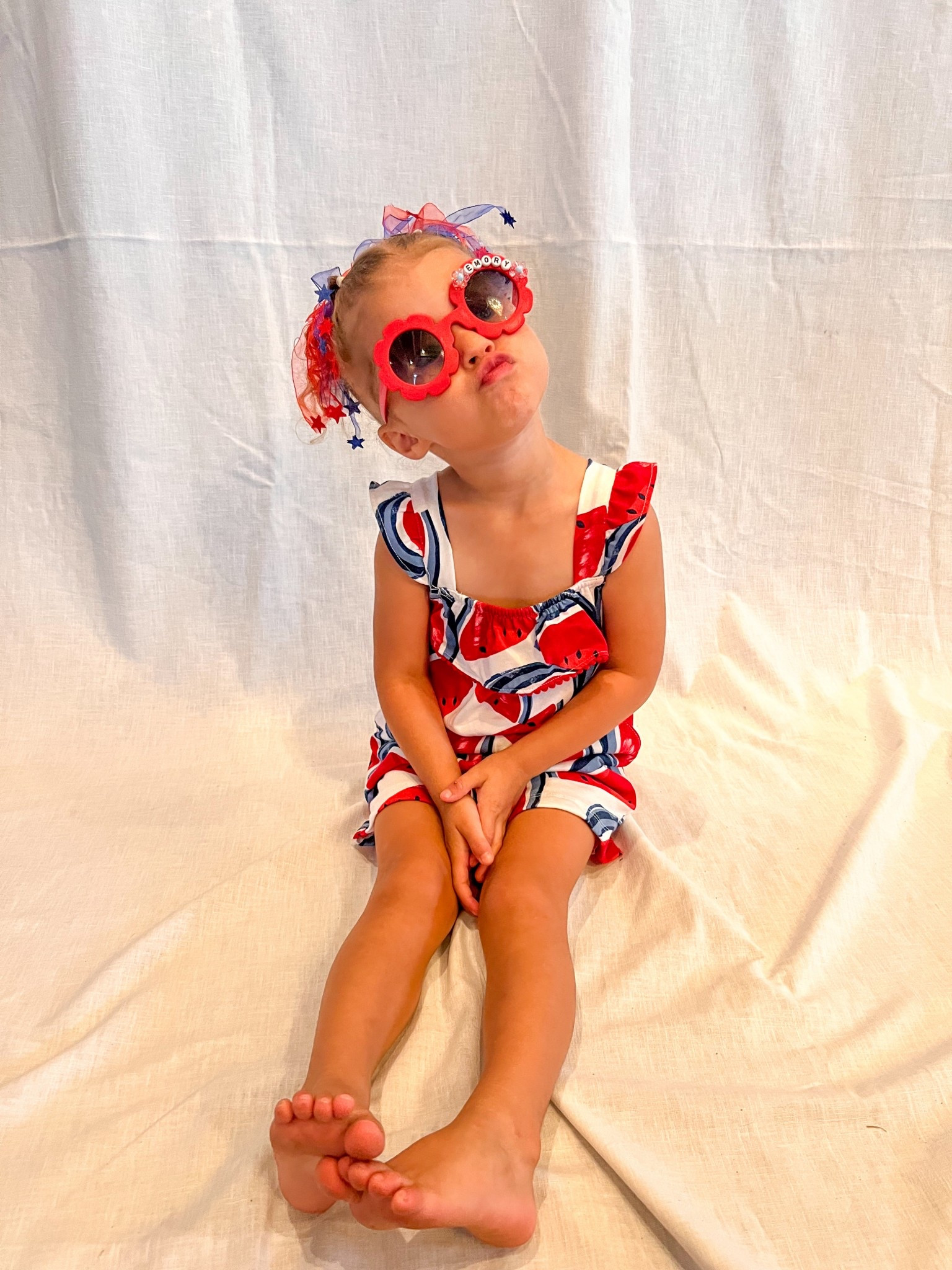 Just a cutie American girl! Her romper is perfect for summertime and is only $10! 

#LTKFamily #LTKKids #LTKSeasonal