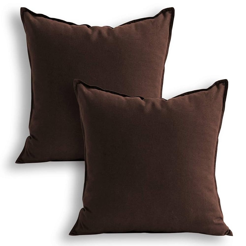 Jeanerlor Set of 2 Decorative Cotton Linen Chair Throw Pillow Case, Sofa Durable Classy, Comforta... | Amazon (US)