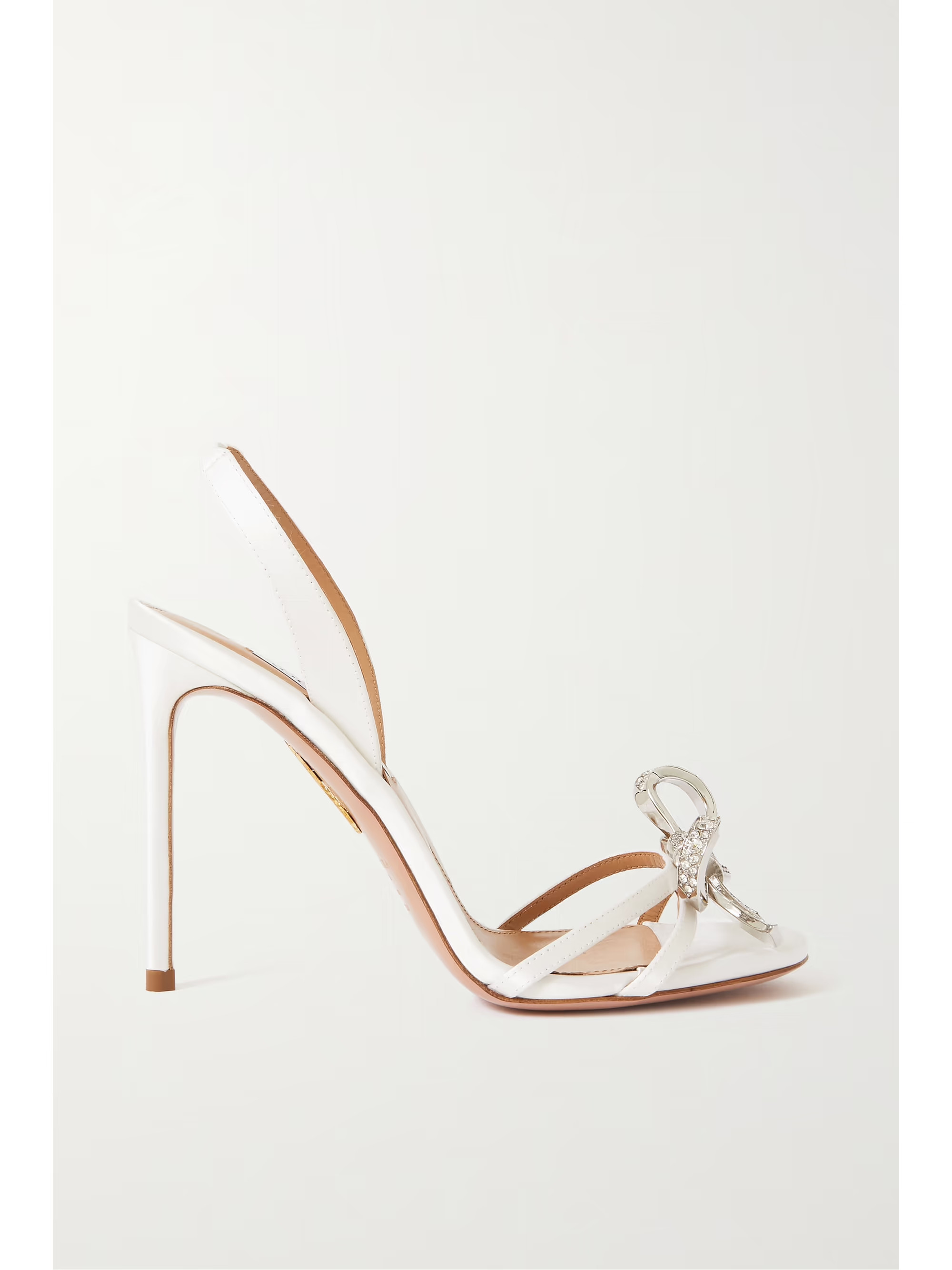 Babe 105 crystal-embellished satin slingback sandals | NET-A-PORTER (US)