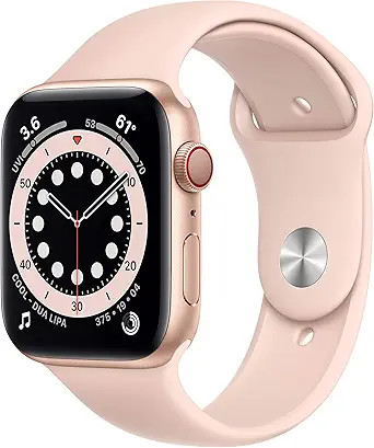 Apple Watch Series 6 (GPS + Cellular, 44mm) - Gold Aluminum Case with Pink Sand Sport Band | Amazon (US)