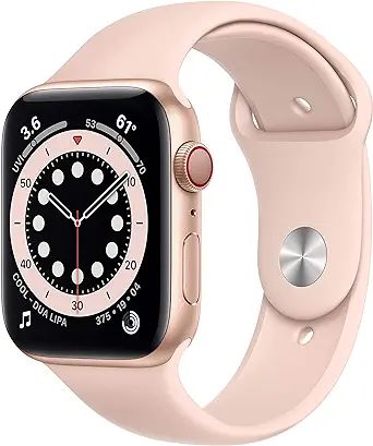 Apple Watch Series 6 (GPS + Cellular, 44mm) - Gold Aluminum Case with Pink Sand Sport Band | Amazon (US)