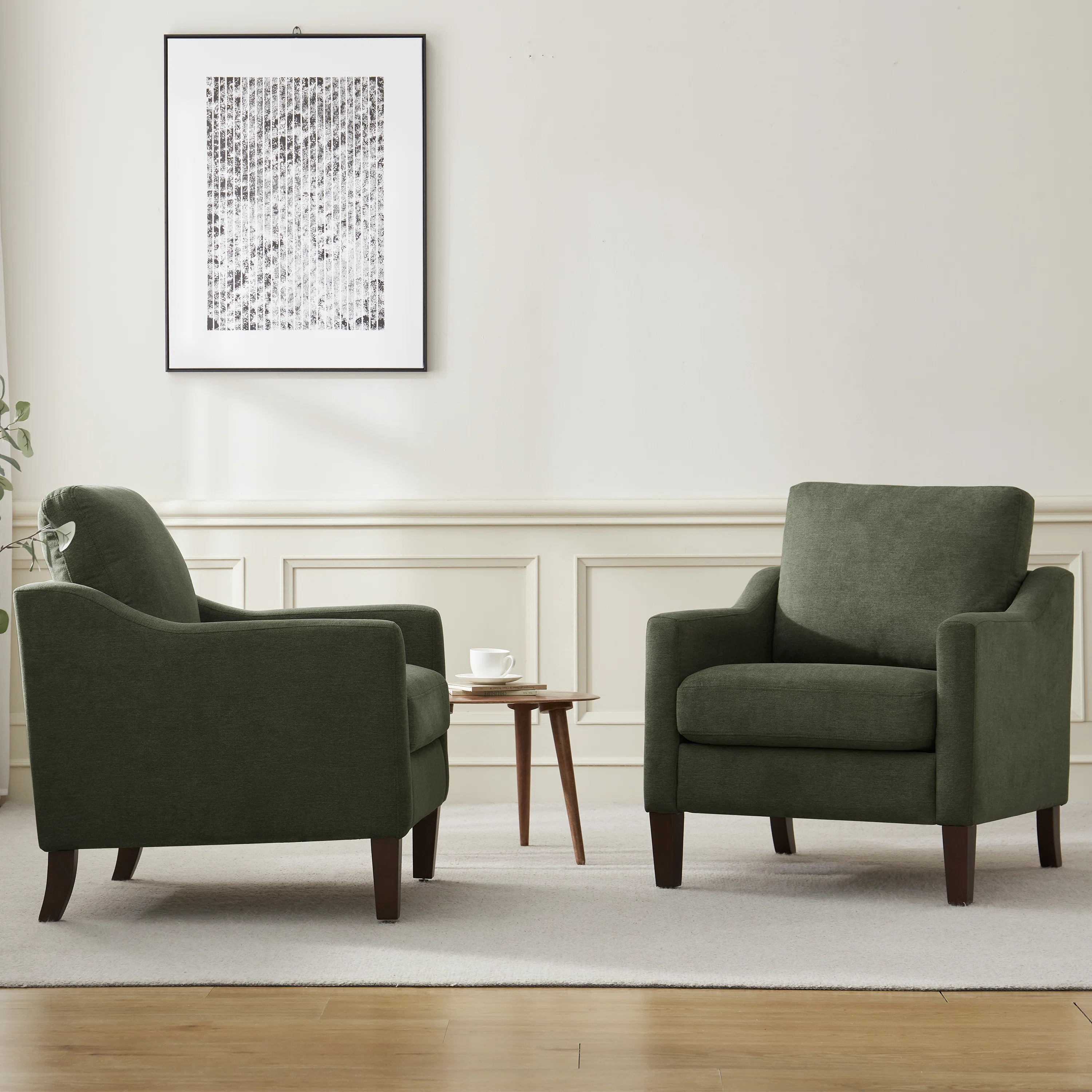 Armchair With Solid Wood Legs (Set Of 2) | Wayfair North America