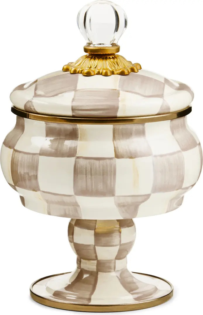 Mocha Check Enameled Steel Curiosity Pot | Nordstrom