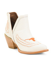 Made In Mexico Leather Ncaa Branded Natalie Western Booties | Women's Shoes | Marshalls | Marshalls