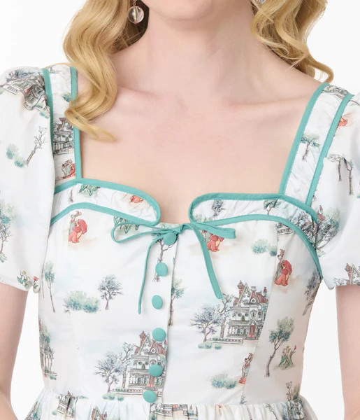 Disney's The Lady & The Tramp Collection by Unique Vintage Lady & Tramp Button Front Swing Dress | UniqueVintage