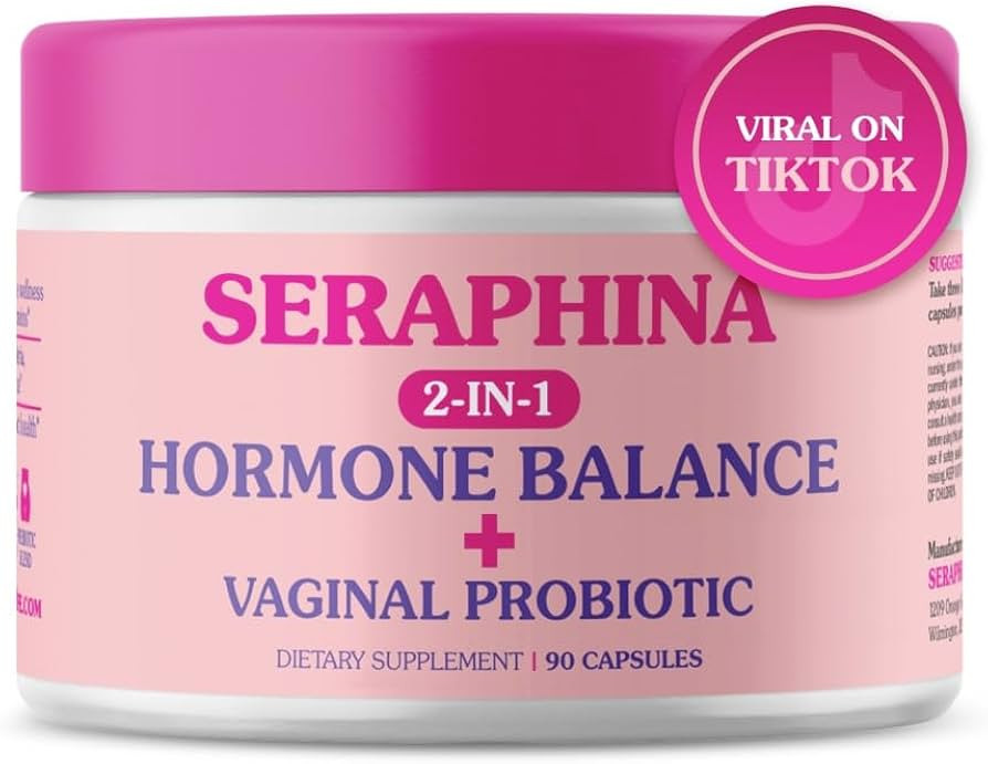 Seraphina Vaginal Probiotics 2-in-1 for Women + Hormone Balance - 90 Capsules Complete Feminine C... | Amazon (US)