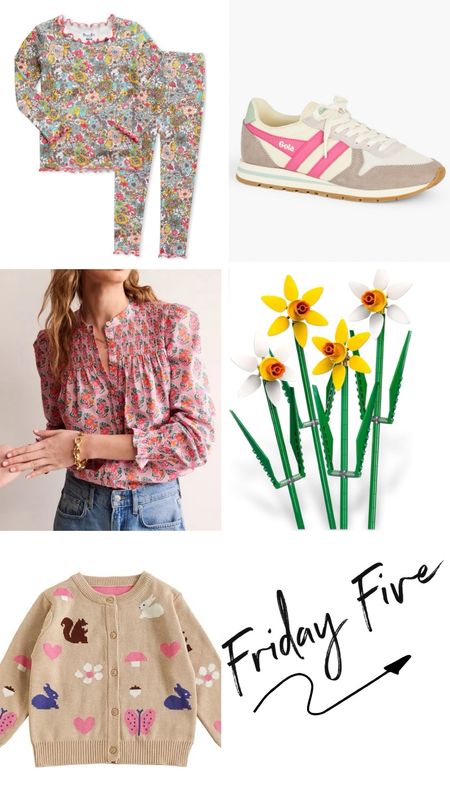 Friday five! Spring finds / Easter cardigan sweaters for Girls & Easter basket ideas Lego kits - women’s spring sneakers and floral pajamas for kids 

#LTKkids #LTKSeasonal