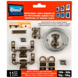 HangZ antique brass canvas professional hanging kit