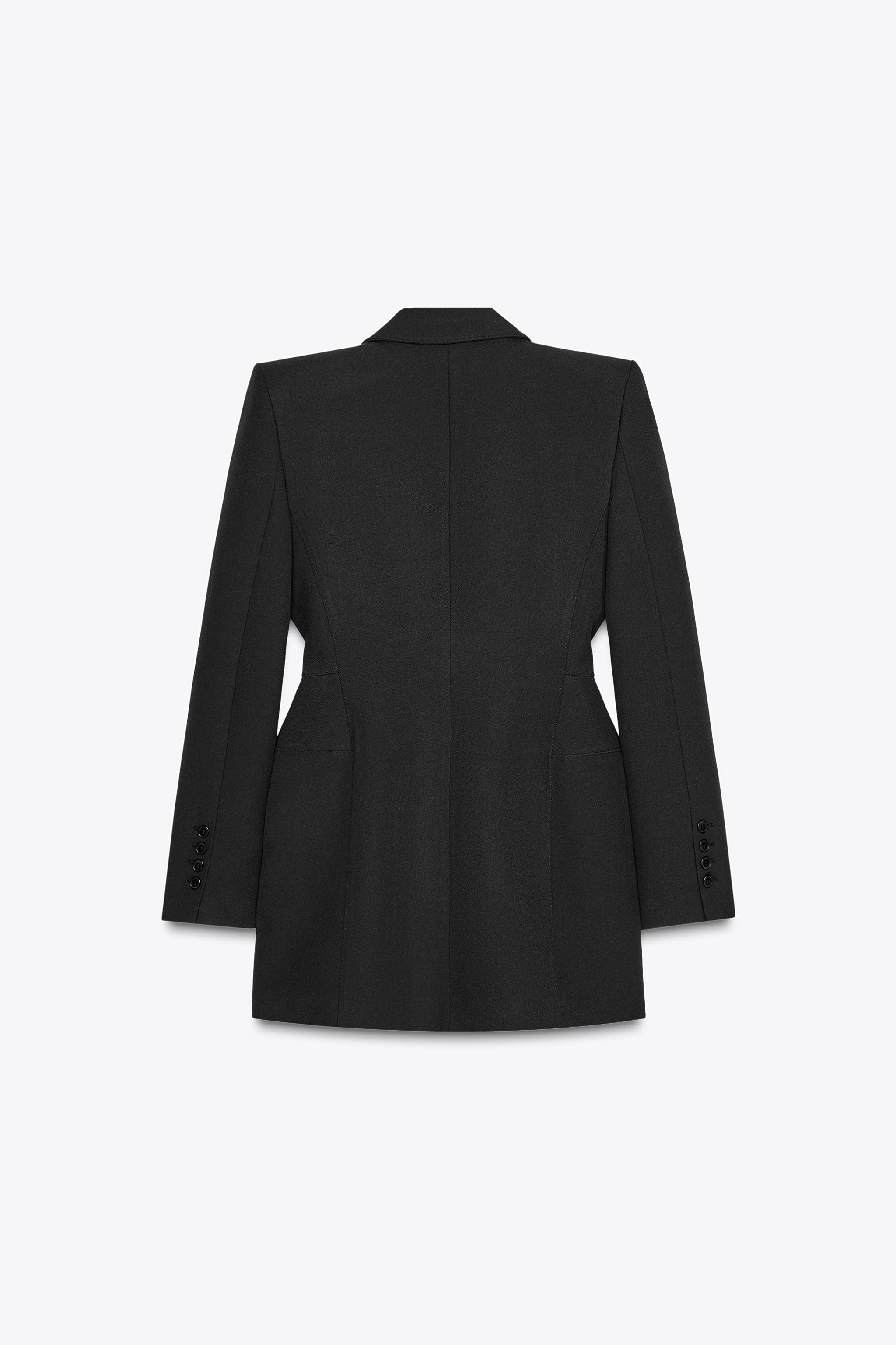 ZARA WOMAN COLLECTIONBlazer-abito con collo a revers e maniche lunghe con spalline. Finto taschin... | Zara IT