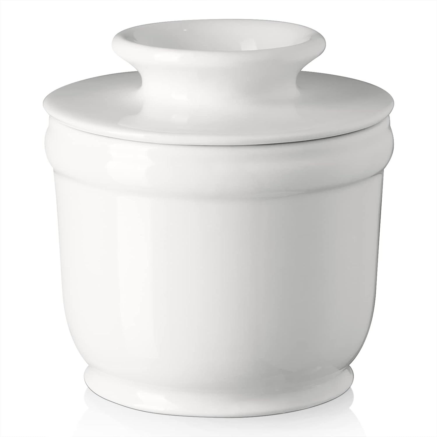 DOWAN Porcelain Butter Crock, French Butter Dish for Fresh Spreadable Butter, Butter Keeper with ... | Amazon (US)