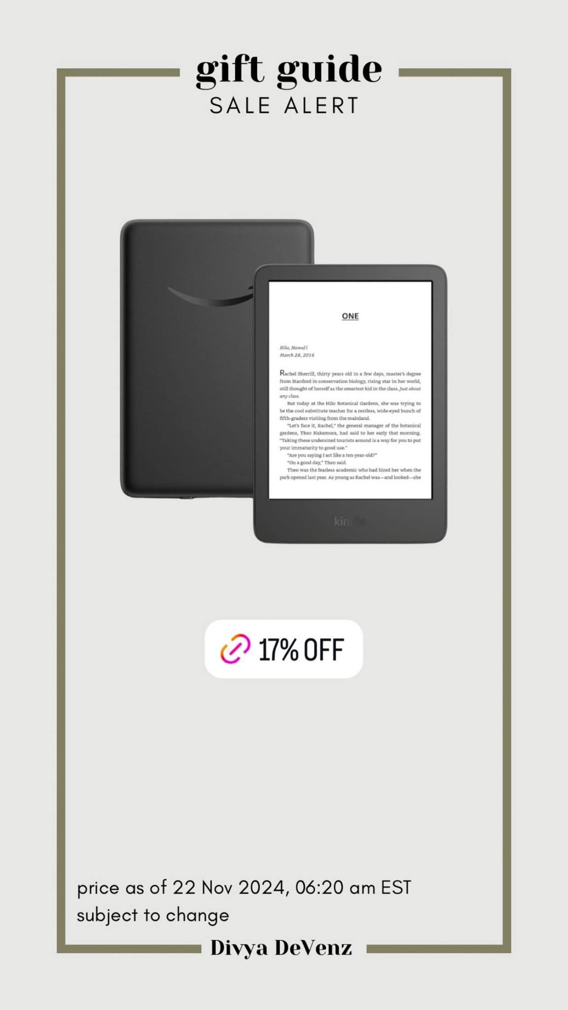 Gift Guide For The Reader
Kindle on sale for 17% off  

#LTKgiftguide #LTKtravel