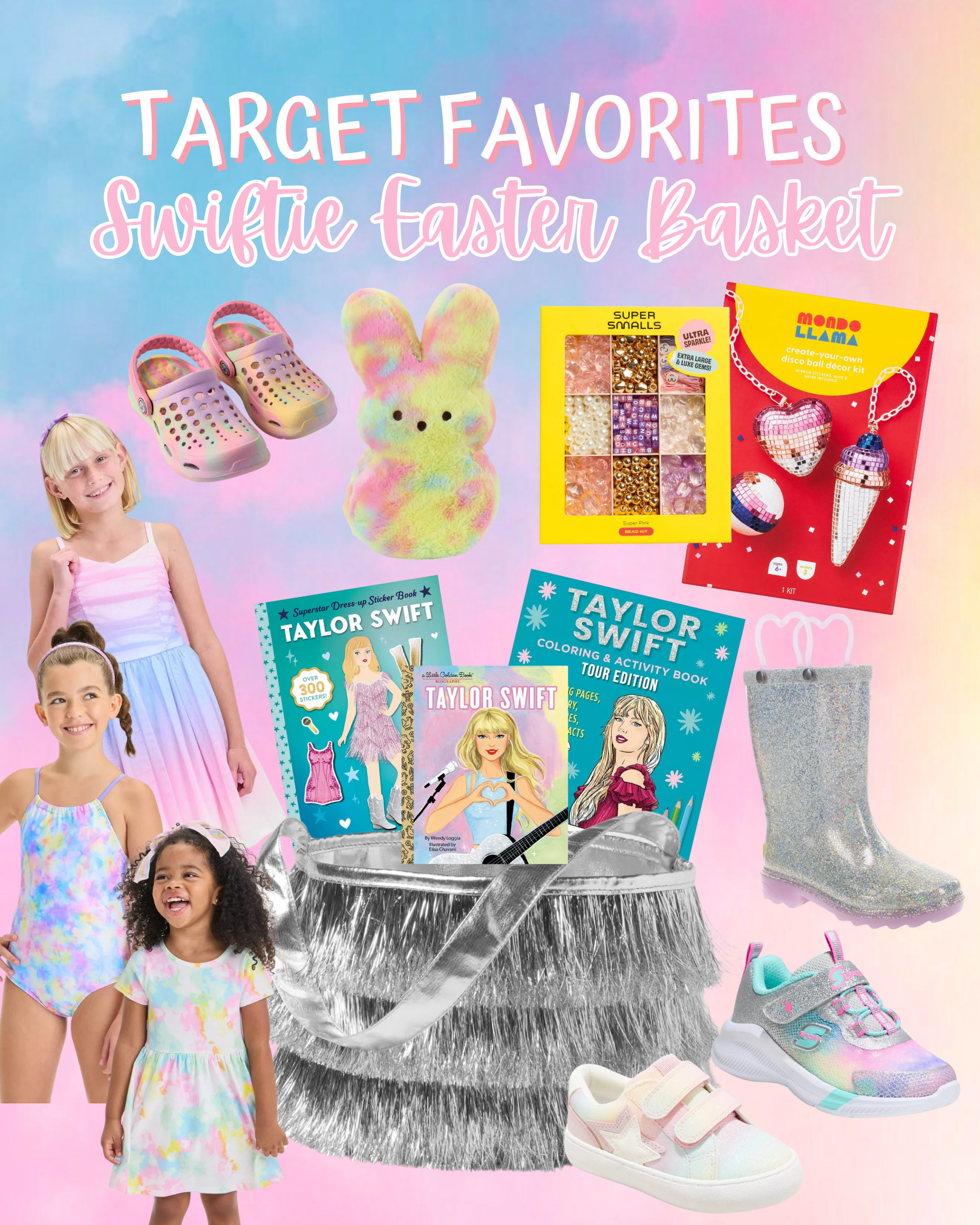 Taylor Swift Easter basket perfect for your favorite Swiftie! 🦋 #targetfinds #easterbasket #easter #taylorswift #swiftie #taylorswiftfinds #taylorswiftoutfit #easterbasketideas

Easter Basket, Easter Basket Girl, Easter Basket Stuffer, Taylor Swift Easter Basket, Easter Basket Ideas, Girl Easter Basket Ideas, Easter Basket Toddler Girl, Taylor Swift Finds 

 #LTKSeasonal #LTKFindsUnder50 #LTKKids