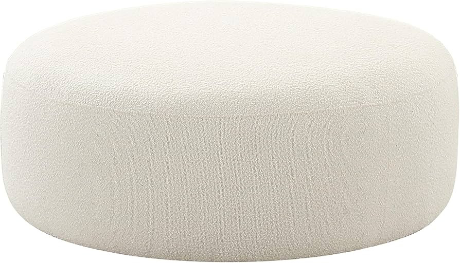 Tov Furniture Broohah Cream Boucle Ottoman | Amazon (US)