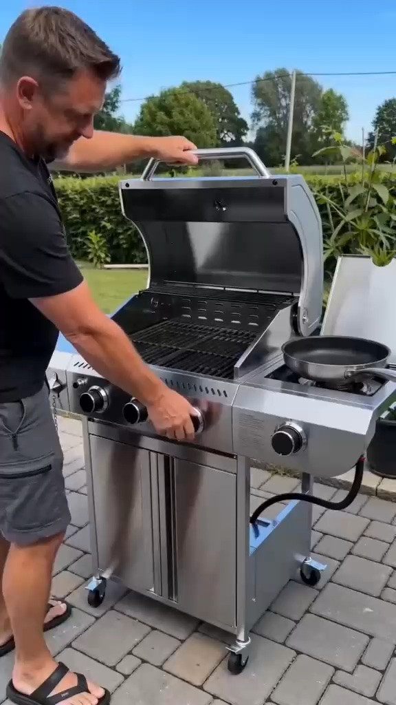 Ready for epic outdoor feasts?
This 3-
Burner Propane Gas Grill with a handy side burner is your summer essential! Boasting 34,000 BTU and durable stainless steel, it's built for flavor. Enjoy perfect sears with cast iron grates, and easily move it with integrated wheels for patio fun or camping adventures.
Get yours now and make every meal memorable!
#GasGrill #OutdoorBBQ
#PatioCooking #CampingGrill

#LTKfoodie #LTKHome #LTKSaleAlert