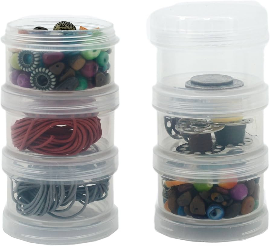 Paylak Storage Container Impact Resistant Stackable Clear Containers 6 For Beads Crafts Findings ... | Amazon (US)