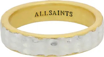 AllSaints Two-Tone Hammered Band Ring | Nordstrom | Nordstrom
