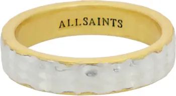 AllSaints Two-Tone Hammered Band Ring | Nordstrom | Nordstrom