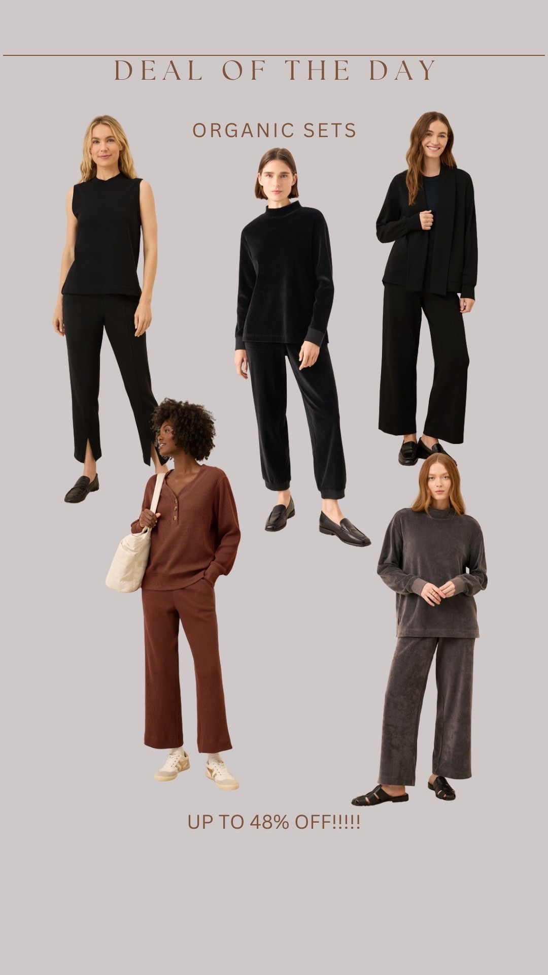 The algorithm showed me this after it knew I could never spend $150 per piece on an organic lounge set. I just found these that are marked down for under $100 for a two piece organic cotton or velour set!!!! Limited time deal!!

Best gift idea!!!

#LTKSaleAlert #LTKGiftGuide #LTKselfcare