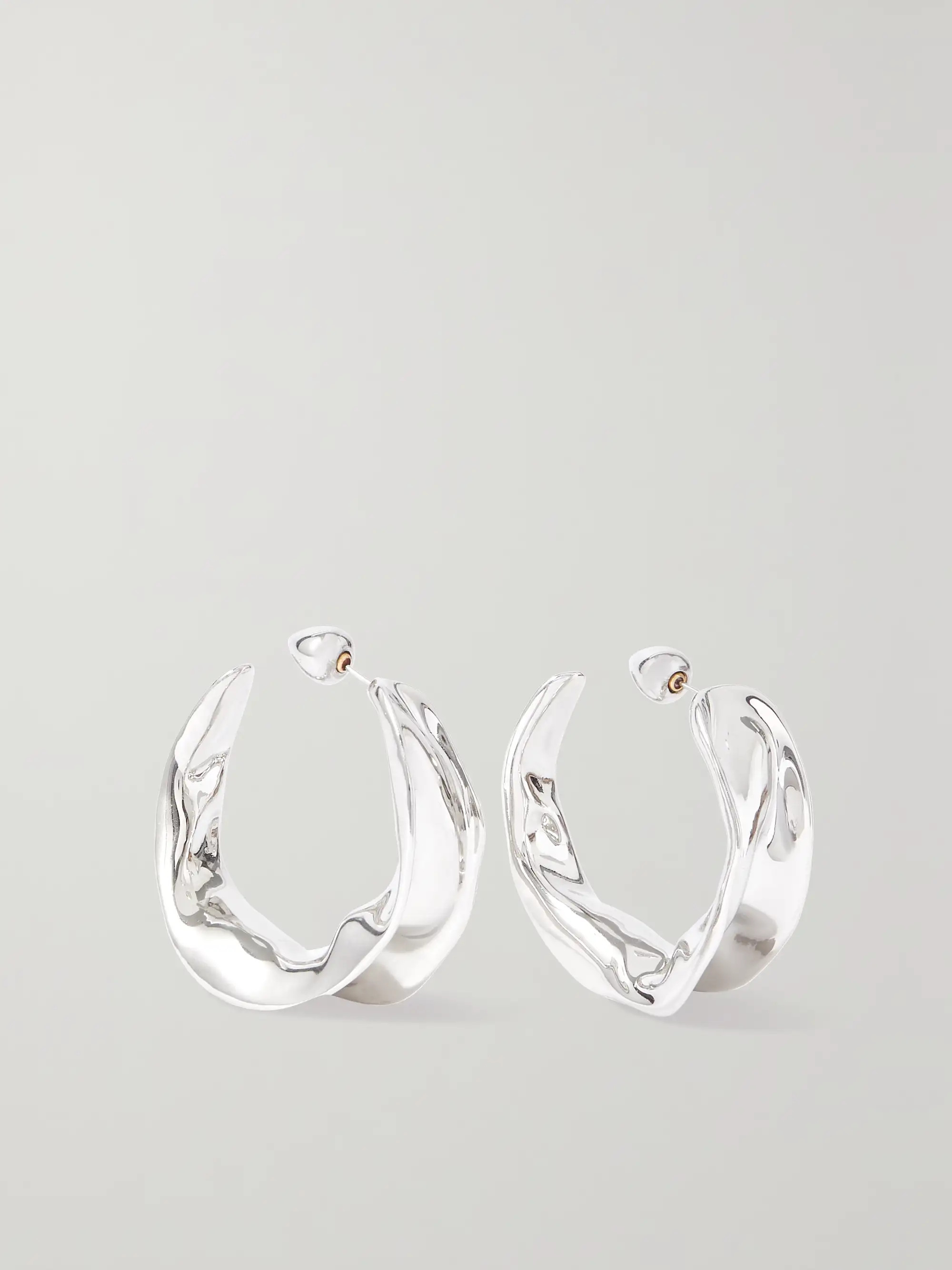 Silver-tone hoop earrings | NET-A-PORTER (US)