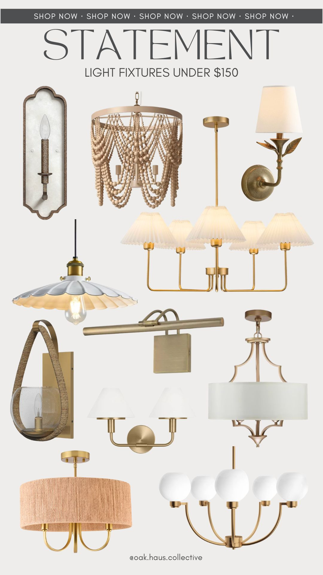 Statement Light Fixtures Under $150 #lighting #lights #lightfixture #interiordesign #chandelier #sconce 

 #LTKHome #LTKStyleTip