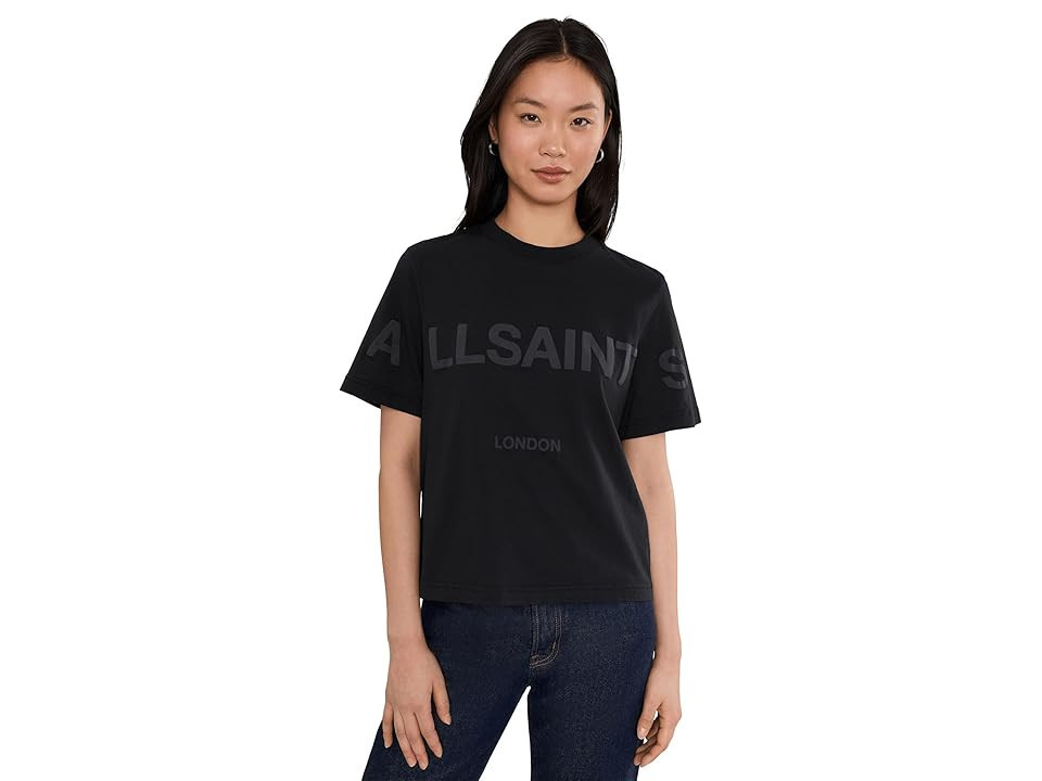 AllSaints Lisa Biggy T-Shirts Women's Clothing Black 1 : XS, Cotton | Zappos