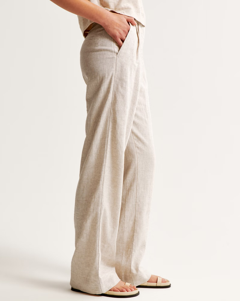 A&F Sloane Tailored Linen-Blend Pant | Abercrombie & Fitch (US)