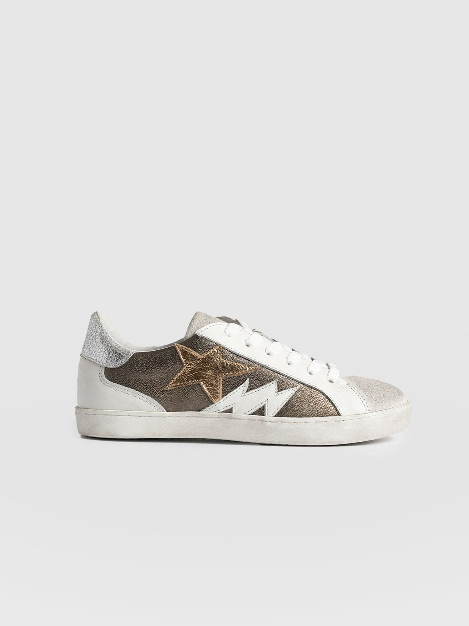 Spitalfields Trainer - Metallic Gold | Saint + Sofia