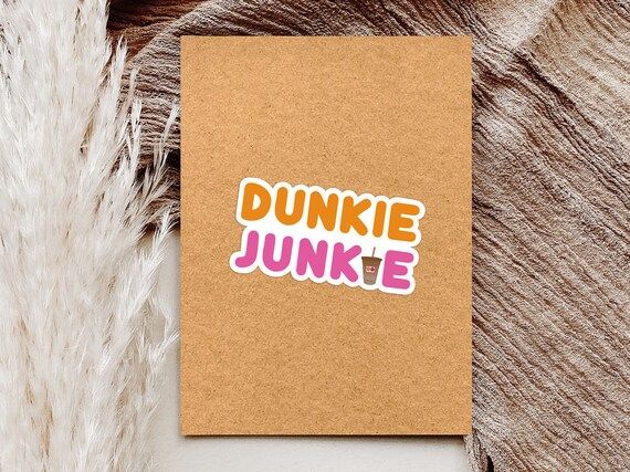 Dunkie Junkie // Sticker (Perfect for Laptops, Water Bottles, Notebooks, Phones, and More) | Etsy (US)