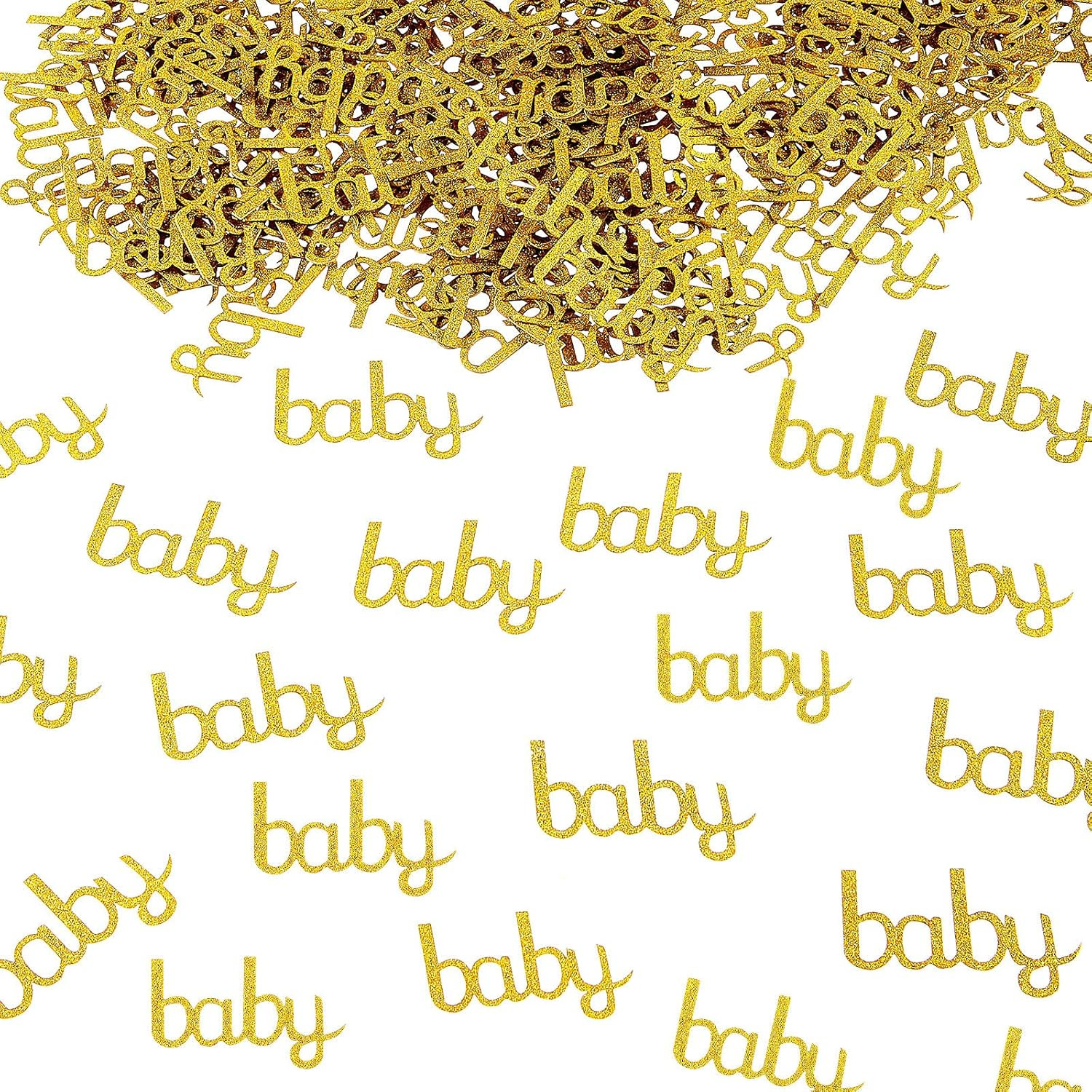 200 Pieces Gold Baby Confetti Gold Foiled Baby Shower Table Scatter Confetti Gender Reveal Party ... | Amazon (US)