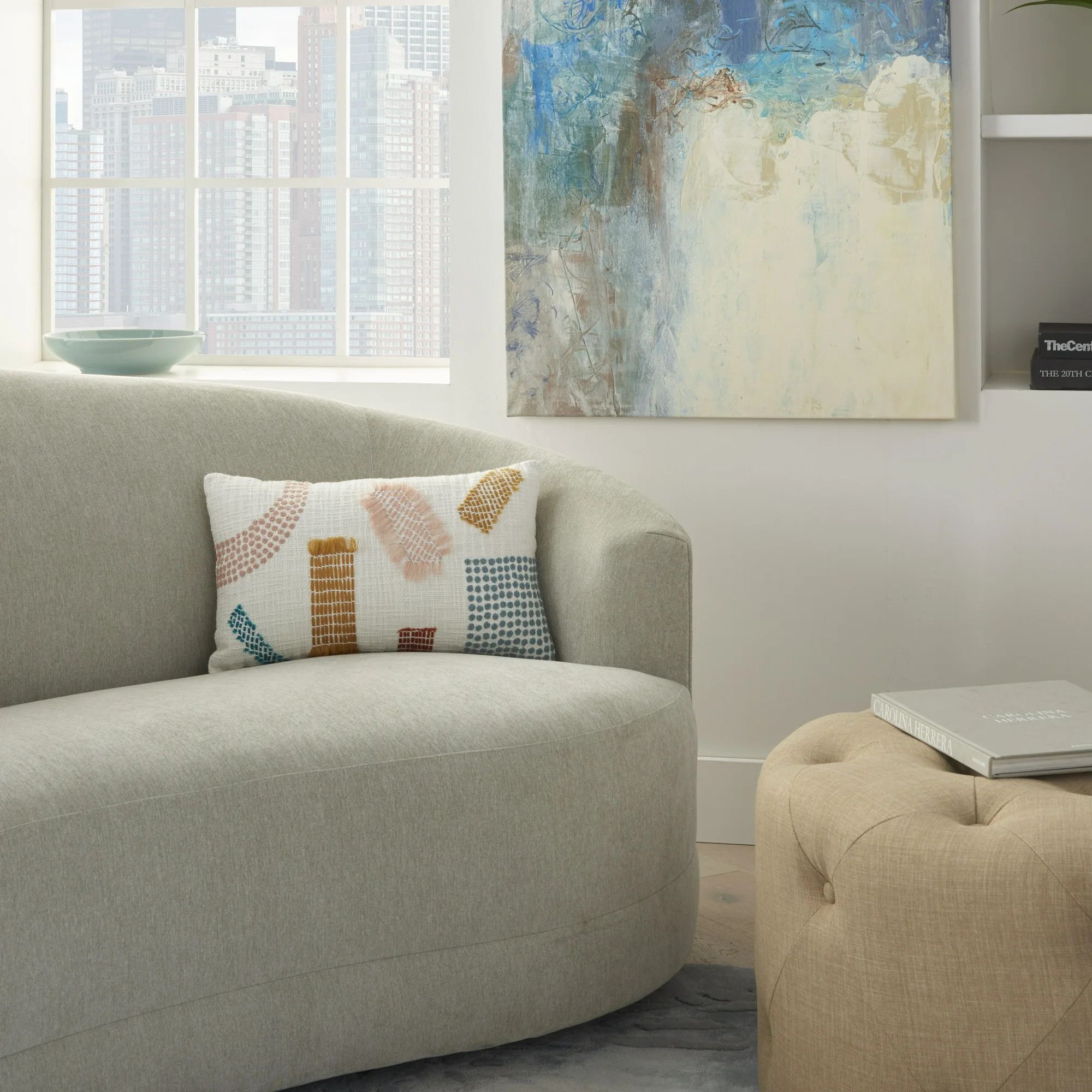 Nourison Life Styles Woven Patches Multicolor Decorative Throw Pillow , 12"X20" | Walmart (US)