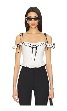 MAJORELLE Carol Top in White from Revolve.com | Revolve Clothing (Global)