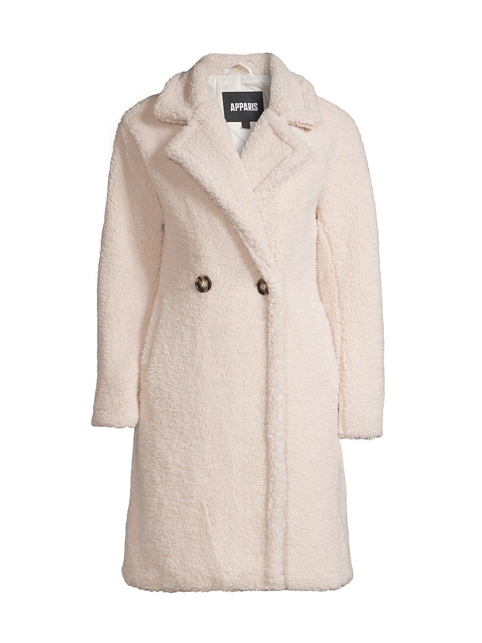 Anouck Double-Breasted Faux Shearling Coat | Saks Fifth Avenue