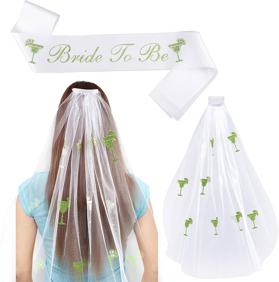 XunYee Margs and Matrimony Bachelorette Margarita Party Decoration Bride to Be Sash with Bachelor... | Amazon (US)