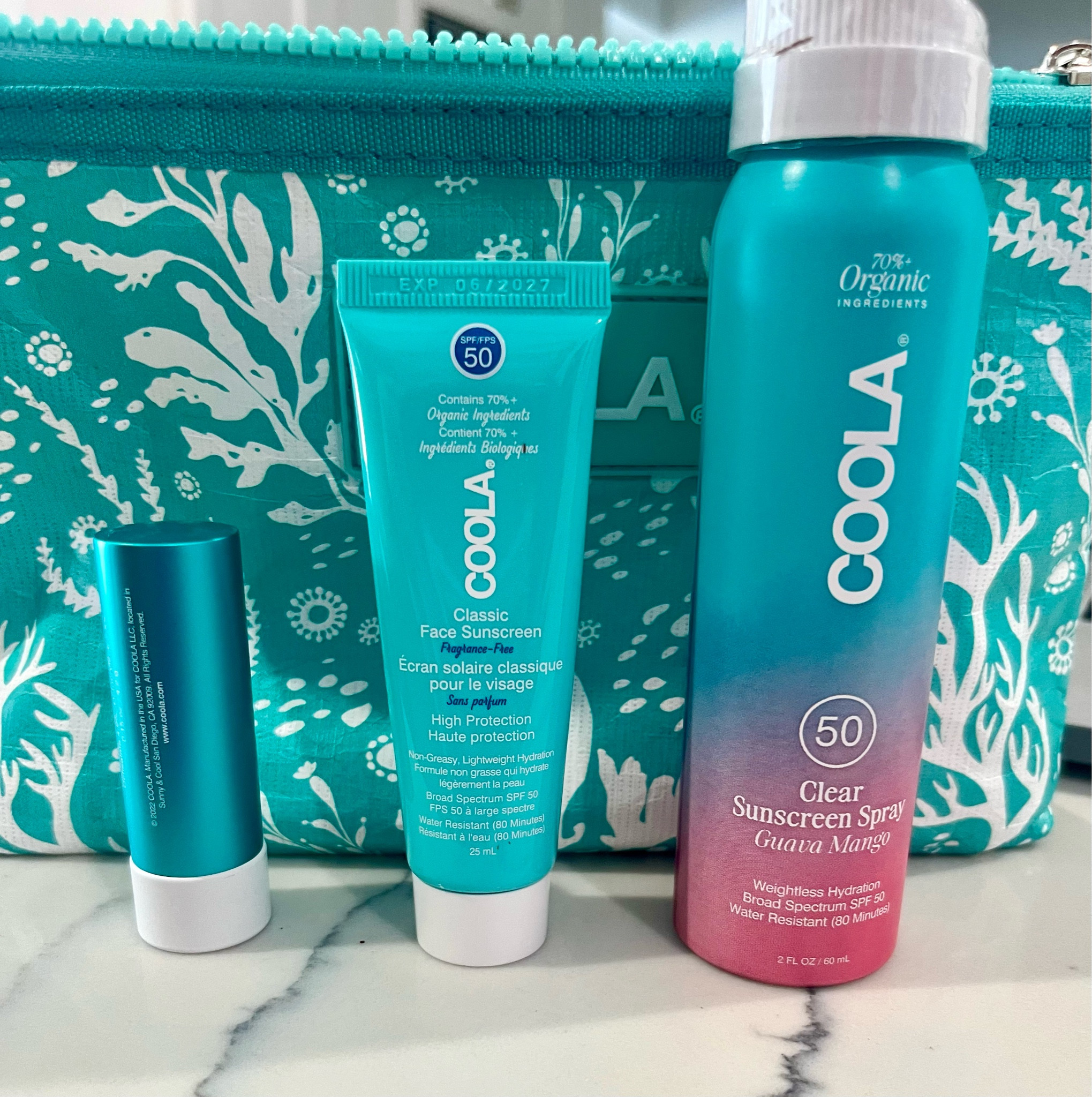 The travel set from Coola is in! This brand features organic products that pamper and protect you! Crafted with natural oils to enhance your routine  The face sunscreen is fragrance free which is great for sensitive skin! #coola #nordstrom 

#LTKTravel #LTKFindsUnder50 #LTKActive