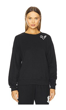 BEACH RIOT Devyn Oversized Sweatshirt in Boo Black from Revolve.com | Revolve Clothing (Global)