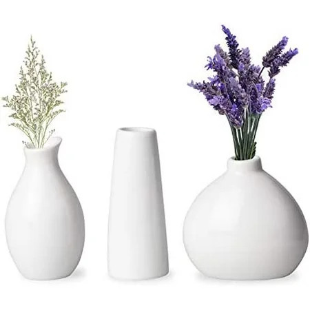 3 White Vases for Decor Small White Vase Ceramic Vases for Home Decor | Walmart (US)