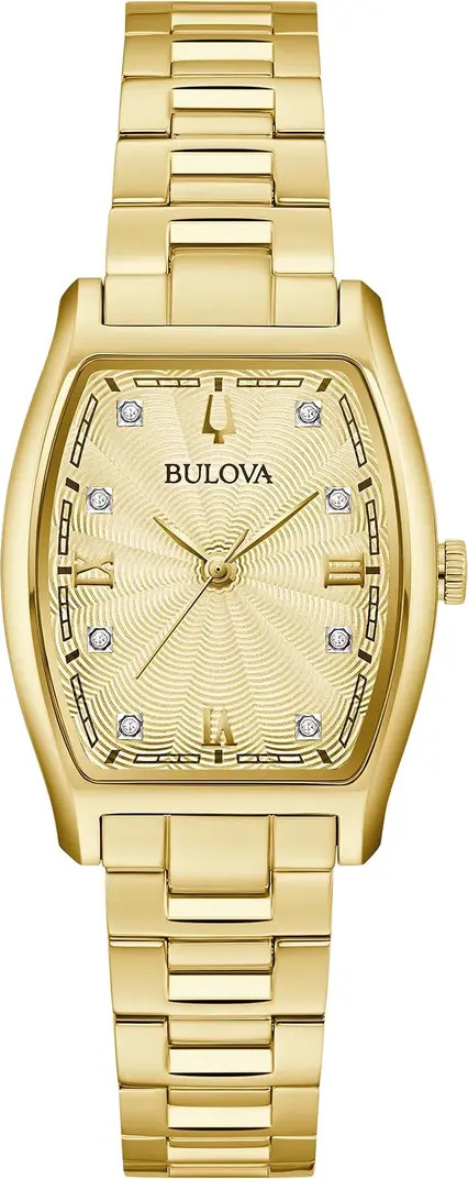 BULOVA Tonneau Diamond Accent Bracelet Watch, 26mm | Nordstromrack | Nordstrom Rack