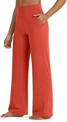 G4Free BareFeel High Stretch Yoga Pants Women Soft High Waisted Casual Wide Leg Pants with Pocket... | Amazon (US)