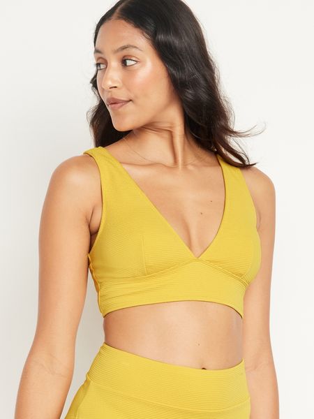 V-Neck Longline Bikini Swim Top | Old Navy (US)