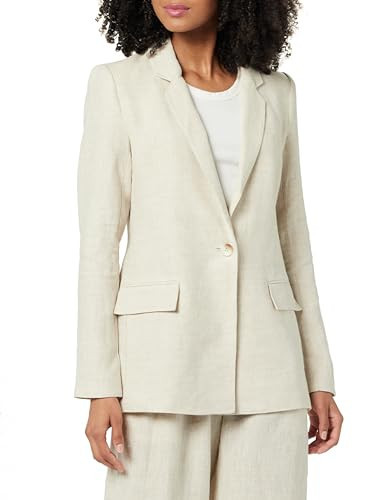 The Drop Women's Blake Long Blazer, Natural Linen, L | Amazon (US)
