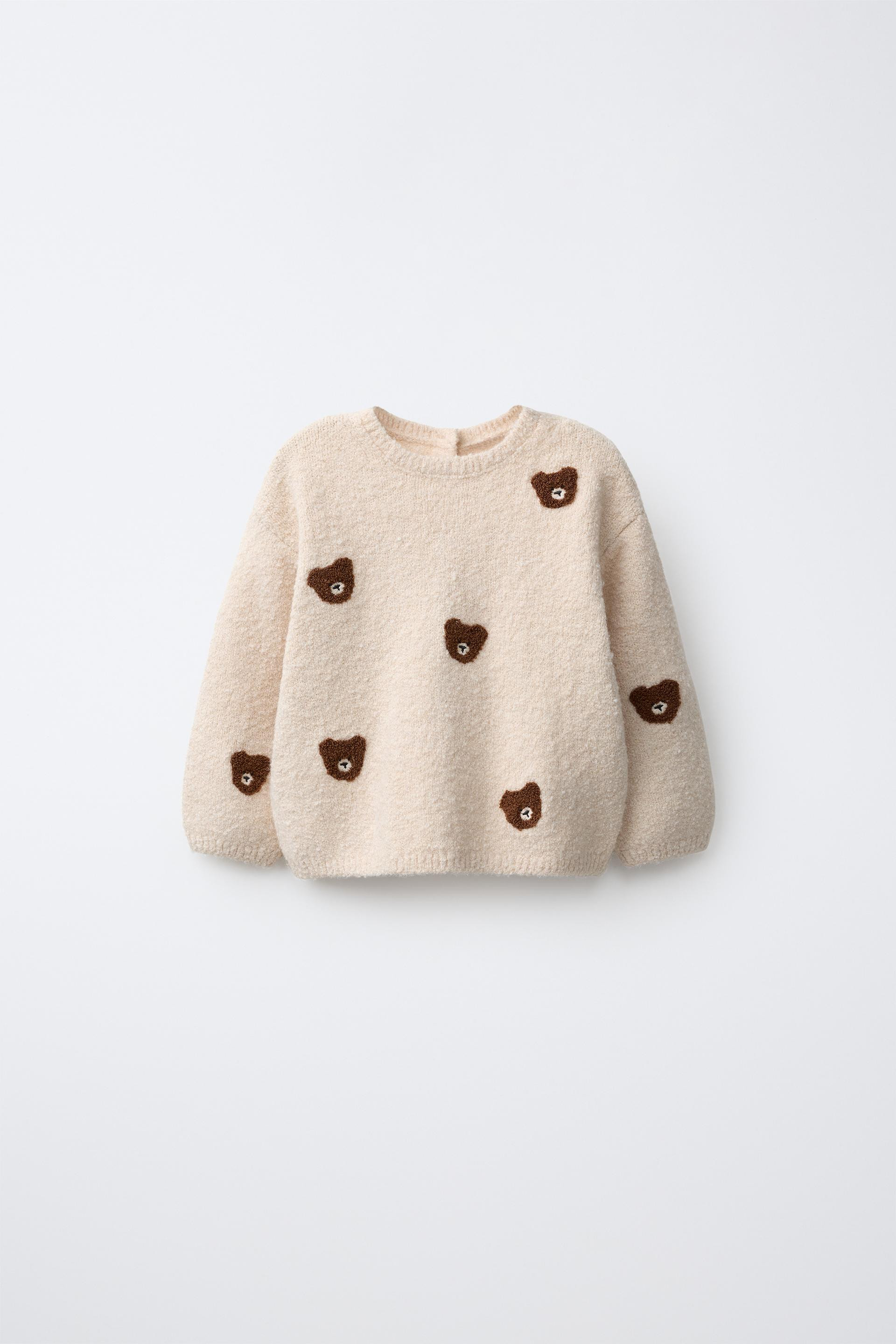 Zara - Bear Knit Sweater - Kids - Gray Marl - Kids | Zara US