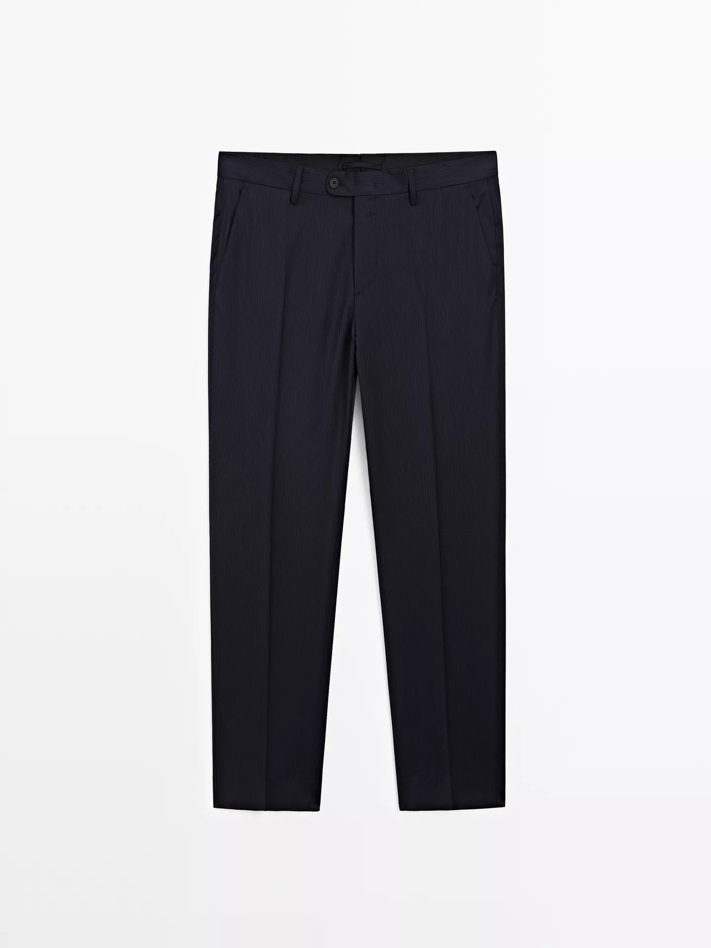 Pinstripe wool suit trousers | Massimo Dutti US
